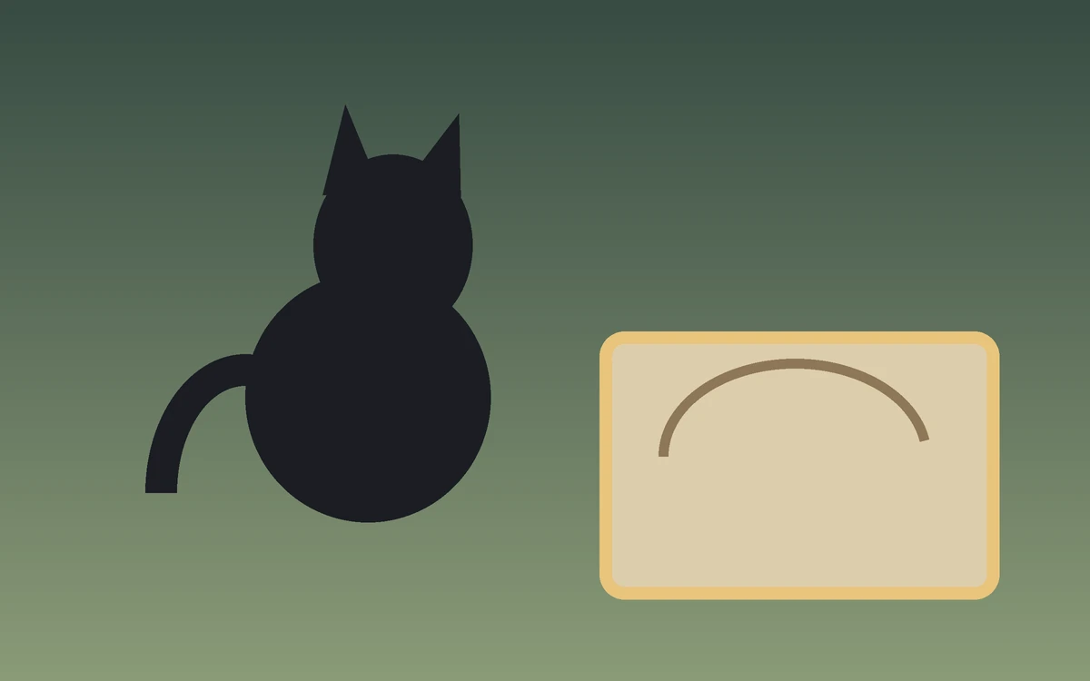 Illustration éditoriale d’un chat près de son bac à litière