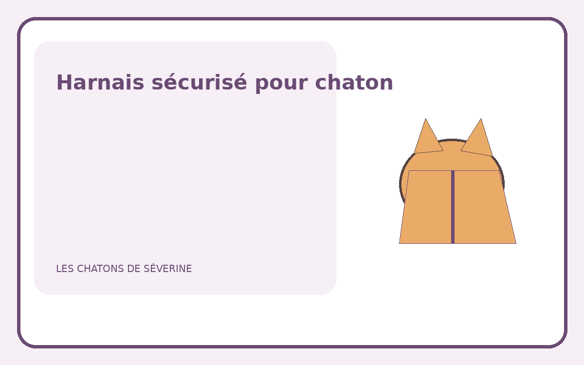 Illustration d’un chaton portant un harnais veste