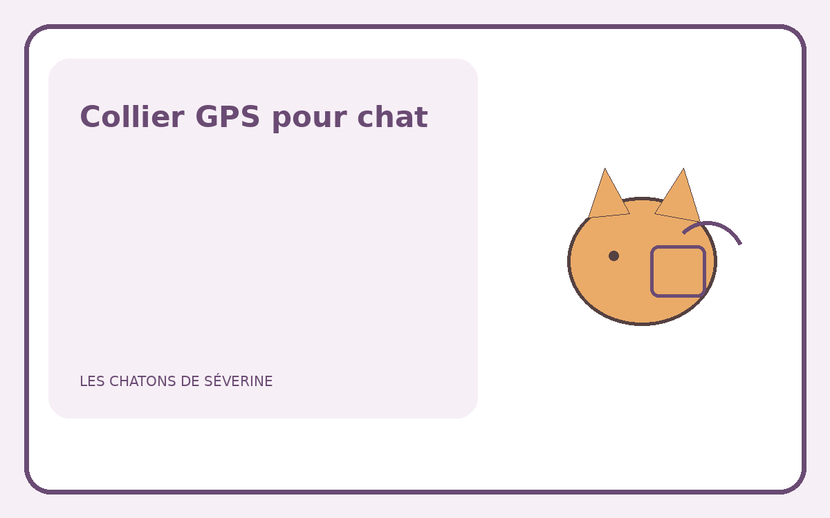Illustration d’un chat portant un traceur GPS léger