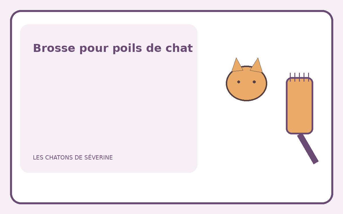 Illustration d’un chat à côté d’une brosse de toilettage