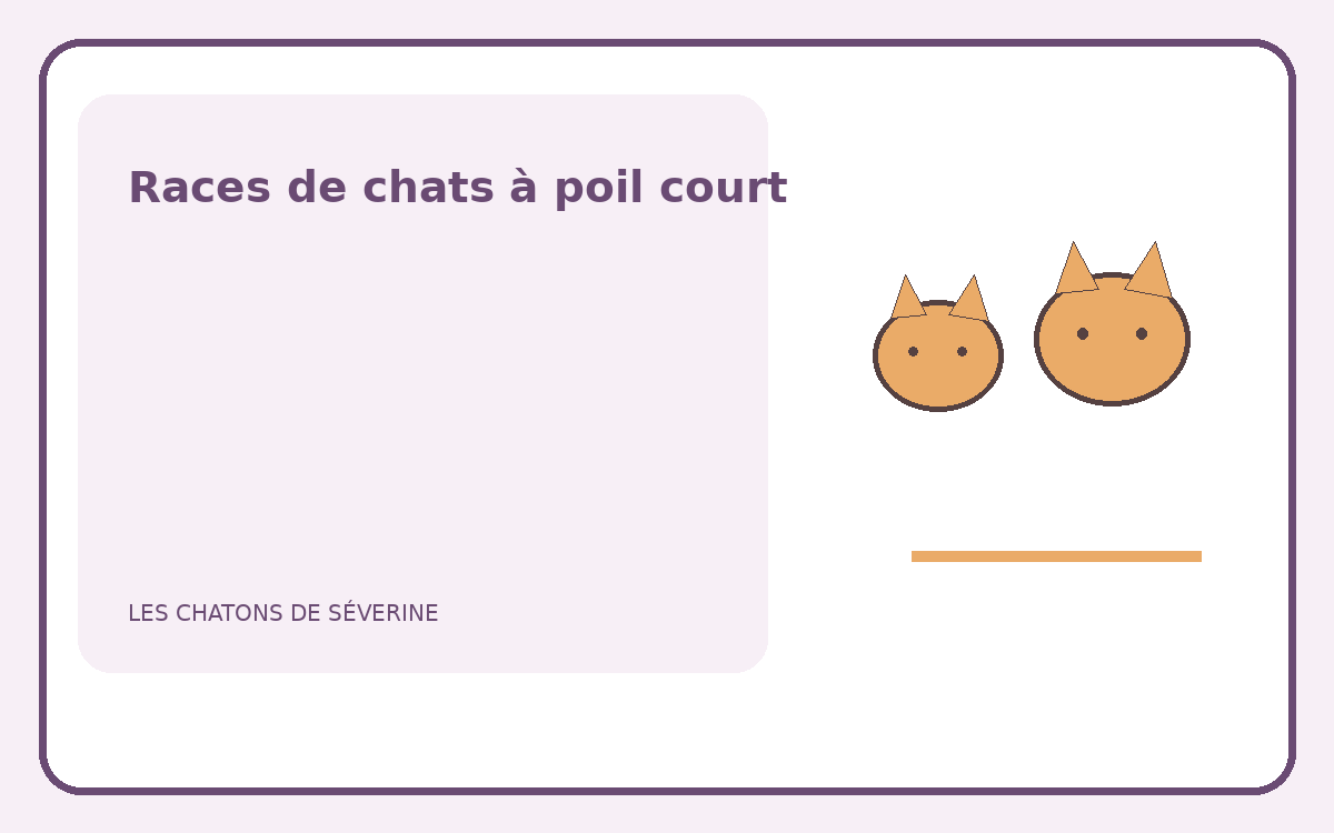 Illustration éditoriale de chats à poil court