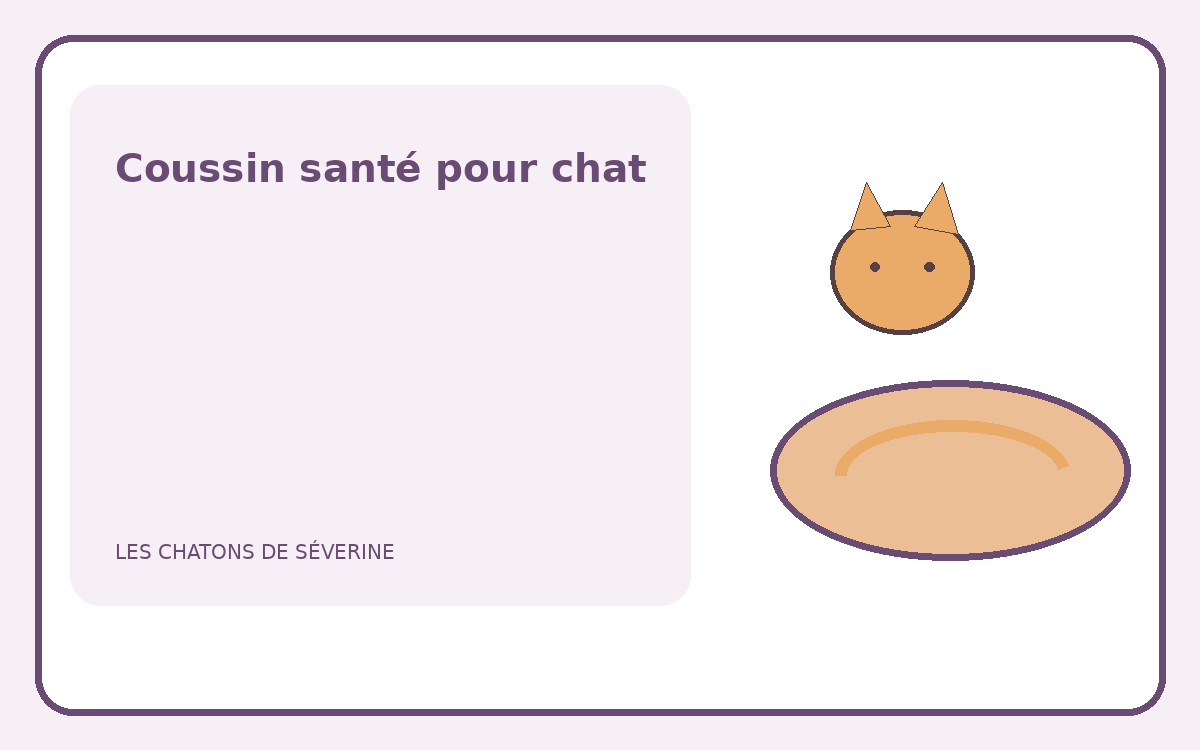 Illustration d’un chat installé sur un coussin ergonomique