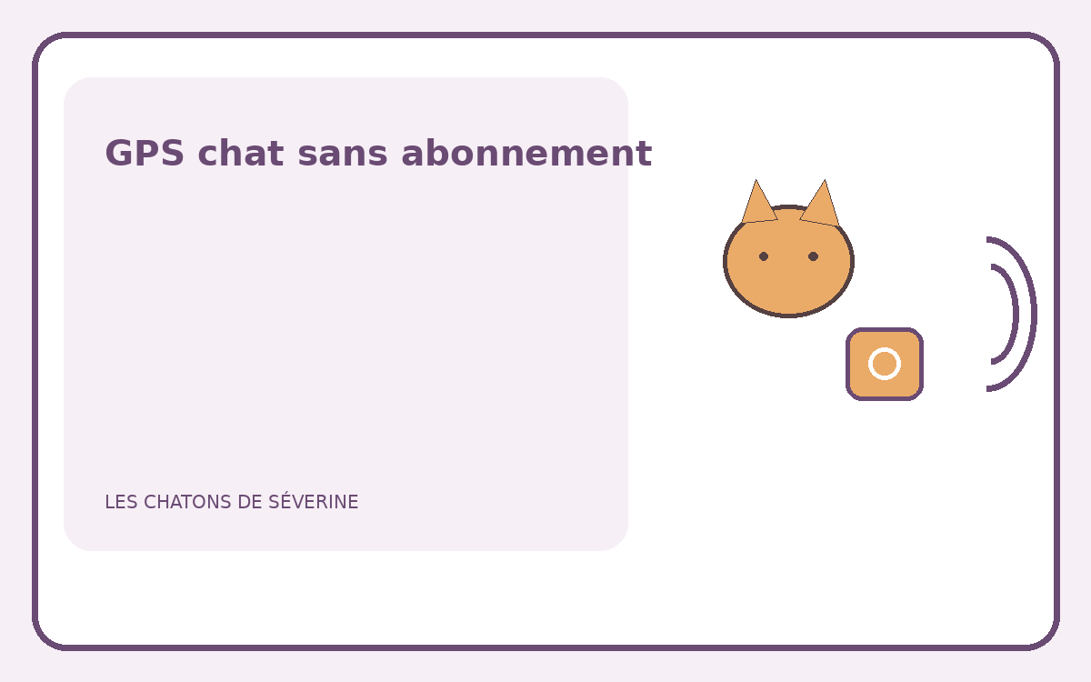 Illustration d’un chat équipé d’un traceur de localisation